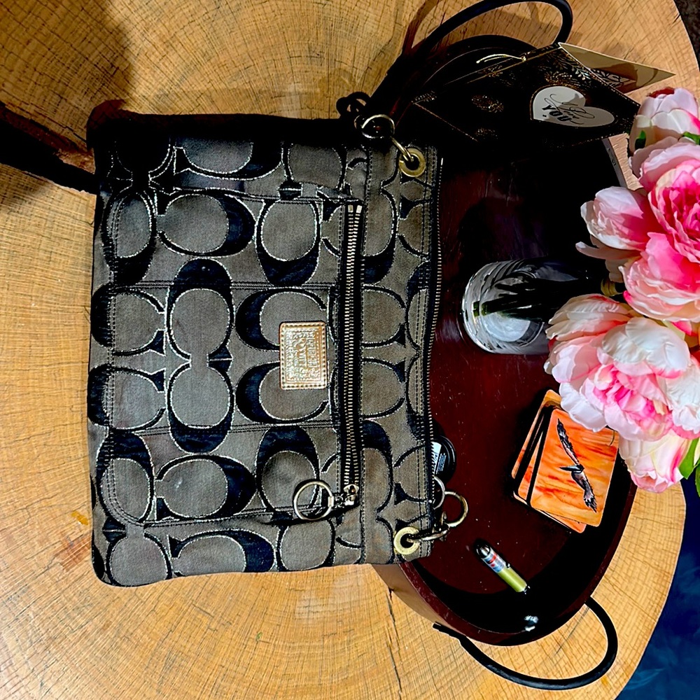 Coach signature logo bag